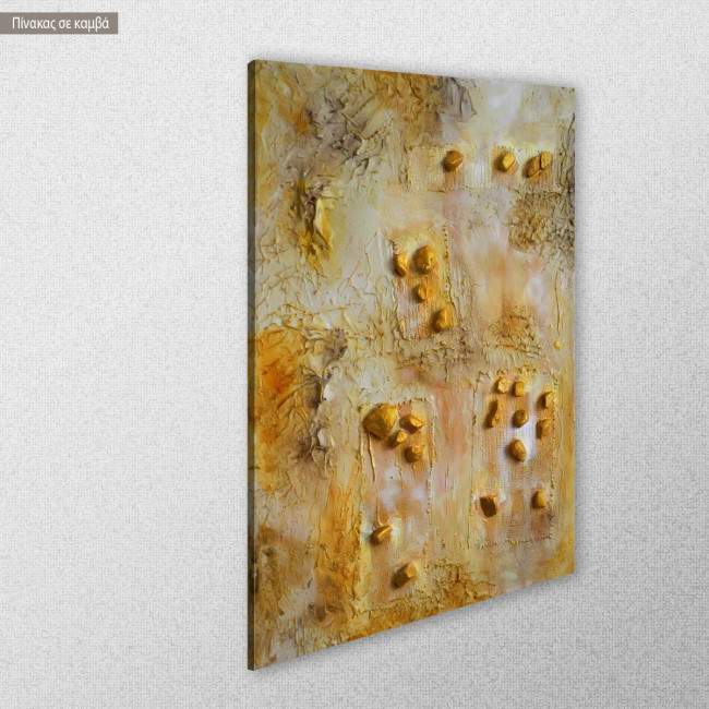 Πίνακας σε καμβά Golden stone painting κάθετο, κοντινό