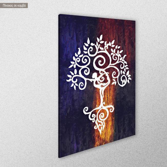 Canvas print Yoga mandala, side