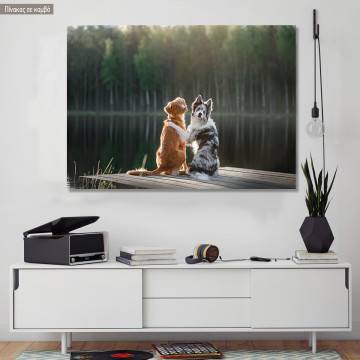 Canvas print Dog friendship