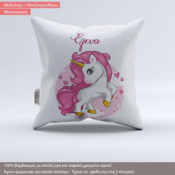 Pillow Unicorn with hearts