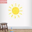 Αυτοκόλλητο τοίχου Ήλιος watercolor