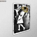 Canvas print The kiss after the war, (based on The kiss by Klimt G), side