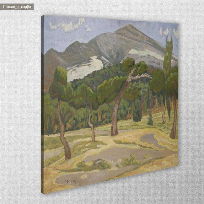 Canvas print  View of Penteli, Maleas, side
