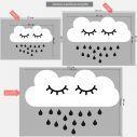 Kids wall stickers Clouds and stars