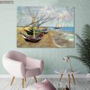Canvas print  Fishing boats on the beach, Vincent van Gogh
