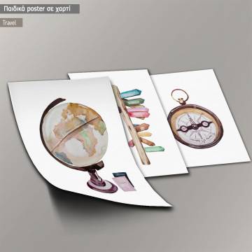 Travel V, κάδρο, μαύρη κορνίζα, τρίπτυχος 2