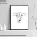 Geometric animals Bear, Poster