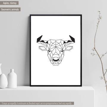Geometric animals Buffalo, Poster