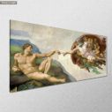 Πίνακας ζωγραφικής The creation of Adam, Michelangelo, αντίγραφο σε καμβά, κοντινό