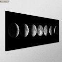 Canvas print Moon phases, panoramic, side