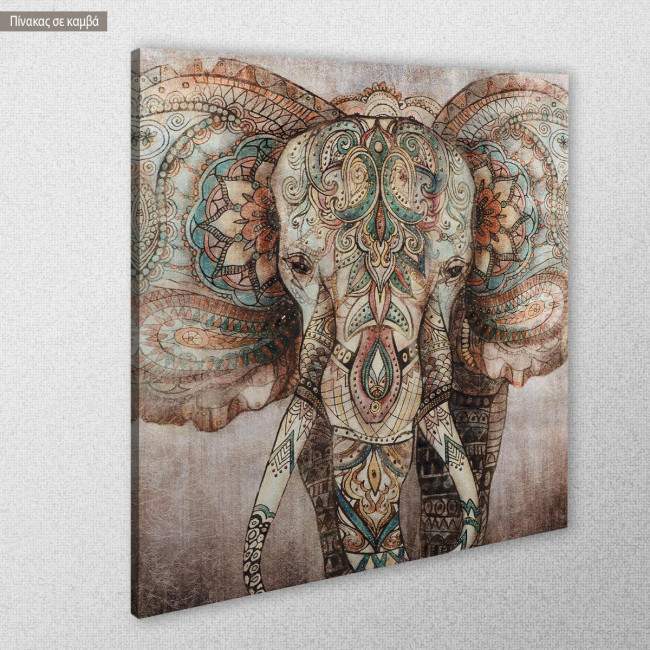 Canvas print Elephant mixed media, side