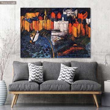 Canvas print Sailboat at Sainte Adresse, Dufy R.