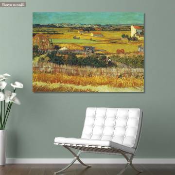 Canvas print Harvest at la Crau, Vincent van Gogh