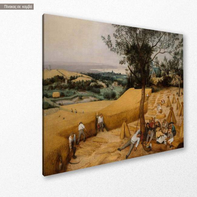 Πίνακας ζωγραφικής The harvesters, Breugel, αντίγραφο σε καμβά, κοντινό
