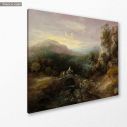 Πίνακας ζωγραφικής Mountain landscape with bridge, Gainsborough Thomas, αντίγραφο σε καμβά, κοντινό