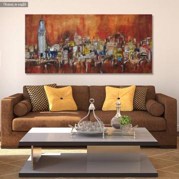 Πίνακας σε καμβά Arabic city composition, πανοραμικός