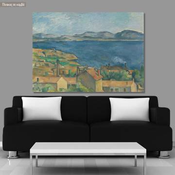 Πίνακας ζωγραφικής The bay of Marseilles, Cezanne Paul, αντίγραφο σε καμβά