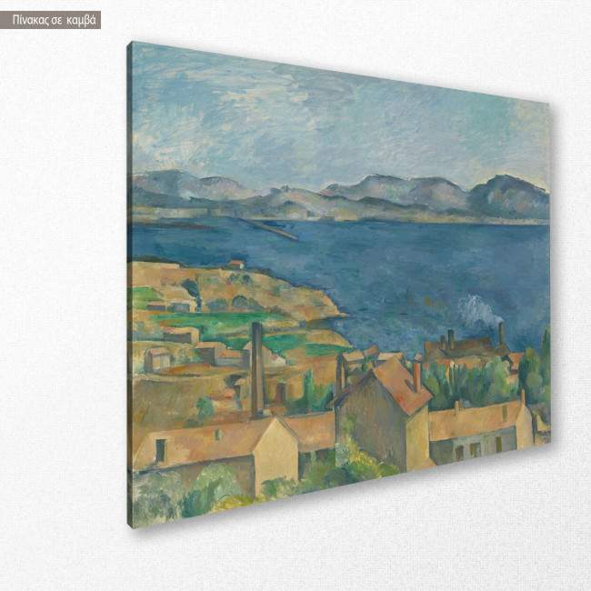 Πίνακας ζωγραφικής The bay of Marseilles, Cezanne Paul, αντίγραφο σε καμβά, κοντινό