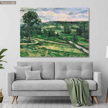 Πίνακας ζωγραφικής The tree by the bend, Cezanne Paul, αντίγραφο σε καμβά