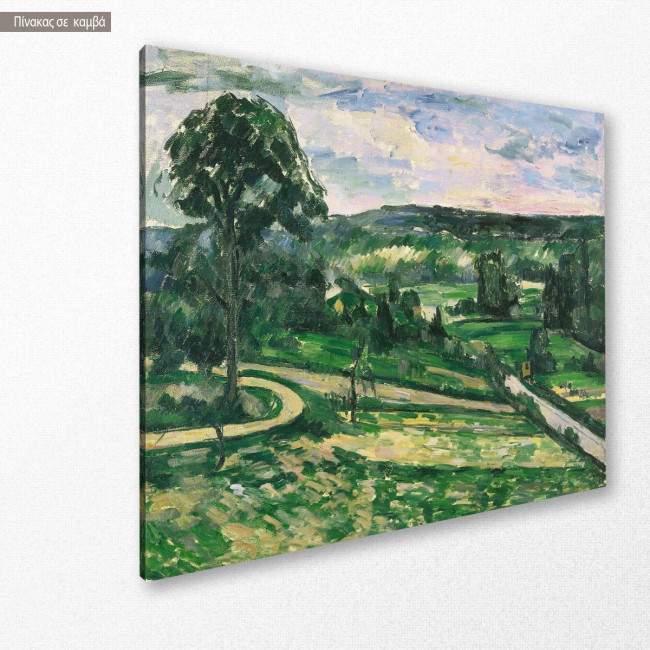 Canvas print The tree by the bend, Cezanne Paul, side