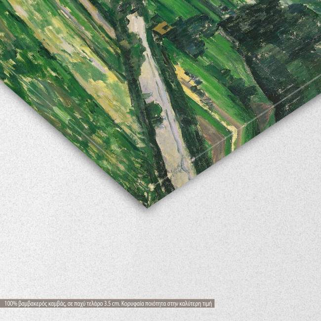 Πίνακας ζωγραφικής The tree by the bend, Cezanne Paul, αντίγραφο σε καμβά, λεπτομέρεια