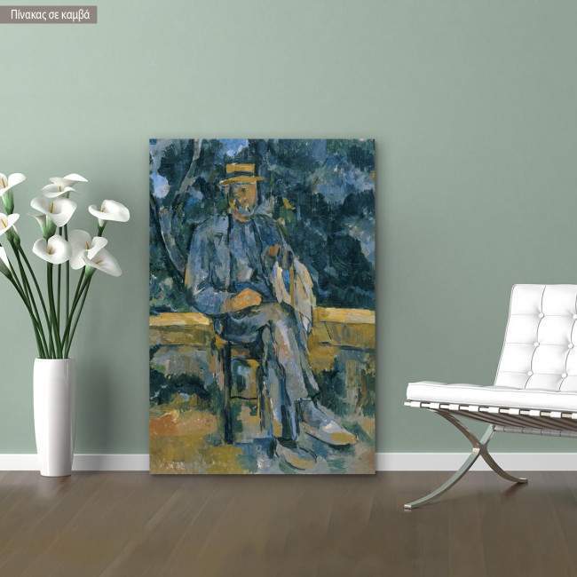 Canvas print Portrait of a peasant, Cezanne Paul