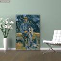 Canvas print Portrait of a peasant, Cezanne Paul