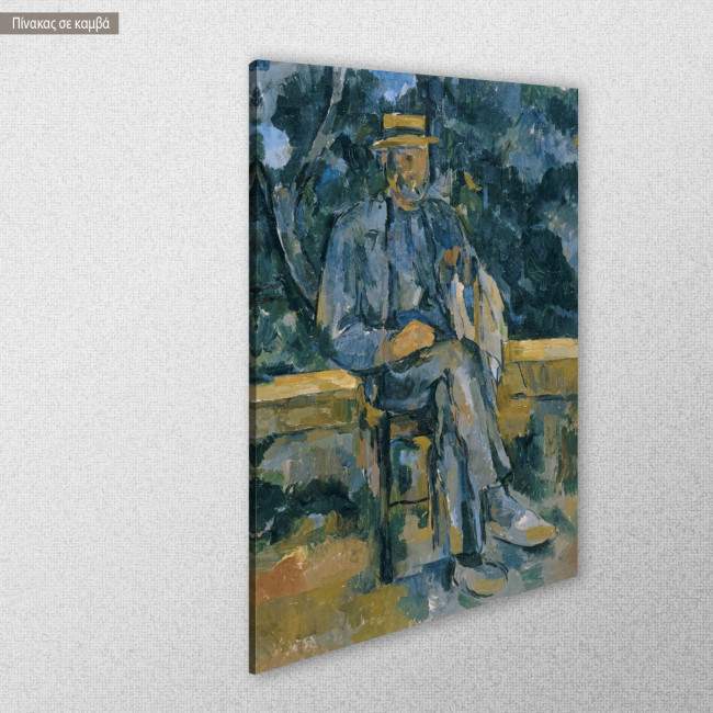 Canvas print Portrait of a peasant, Cezanne Paul, side