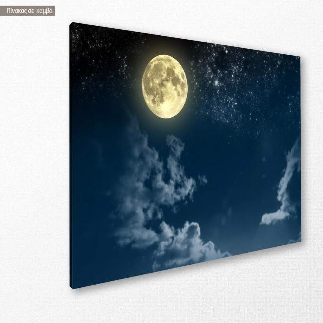 Canvas print Beautiful sky with full moon, side