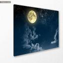 Canvas print Beautiful sky with full moon, side