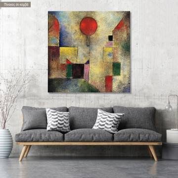 Canvas print Red balloon, Klee P.