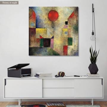 Canvas print Red balloon, Klee P. 2