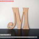 Wooden initials 4mm, Curves font
