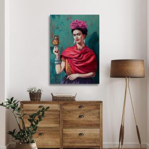 Πίνακας σε καμβά Butterfly Frida detail Καμβάς τελαρωμένος Όψη 1 2
