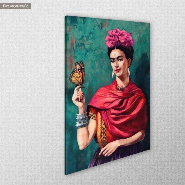 Πίνακας σε καμβά Butterfly Frida detail, κοντινό