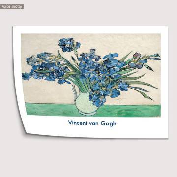 Framed poster Irises, Vincent van Gogh, Black Frame 2