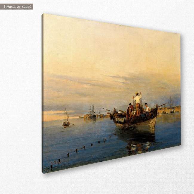 Canvas print Casting nets, Volanakis