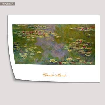 Framed poster Water lilies, Monet, Black Frame 2
