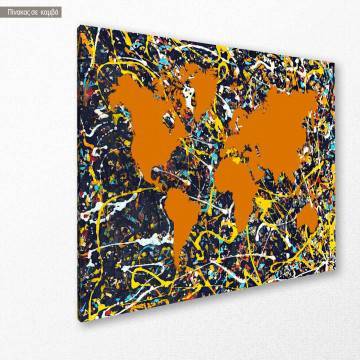 Abstract painting map I reart  (original by Pollock J.), canvas print 2