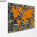 Abstract painting map I reart  (original by Pollock J.), canvas print, side