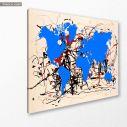Abstract painting map II reart  (original by Pollock J), πίνακας σε καμβά, κοντινό