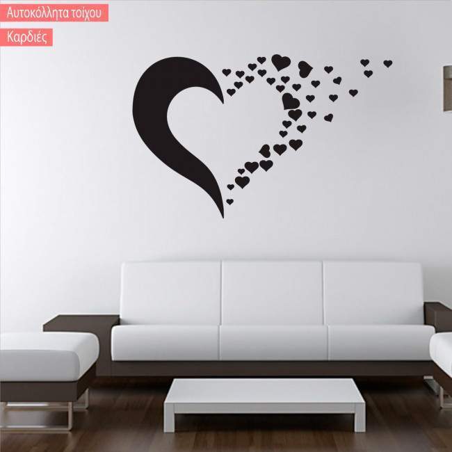 Wall stickers Girl hearts flower