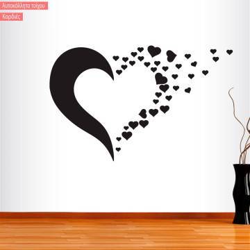Wall stickers Girl hearts flower 2