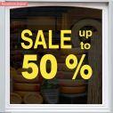 Αυτοκόλλητο εκπτώσεων  βιτρίνας Sales up to 50