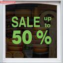 Αυτοκόλλητο εκπτώσεων  βιτρίνας Sales up to 50