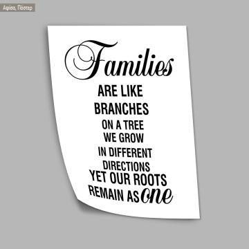 Poster Families are like branches on a tree 2