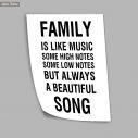 Family is like music... always a beautiful song, αφίσα, πόστερ 