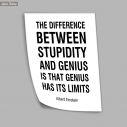 Poster The difference between stupidity and genius is that genius has its limits