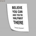 Poster, Believe you can and you’re halfway there