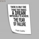Poster The fear of failure Paulo Coelho
